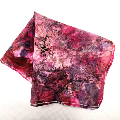 Hand Painted Silk Pocket Square 10”, Mini Silk Accessory, Wearable Art, Small Luxury Gift, One of a Kind Silk