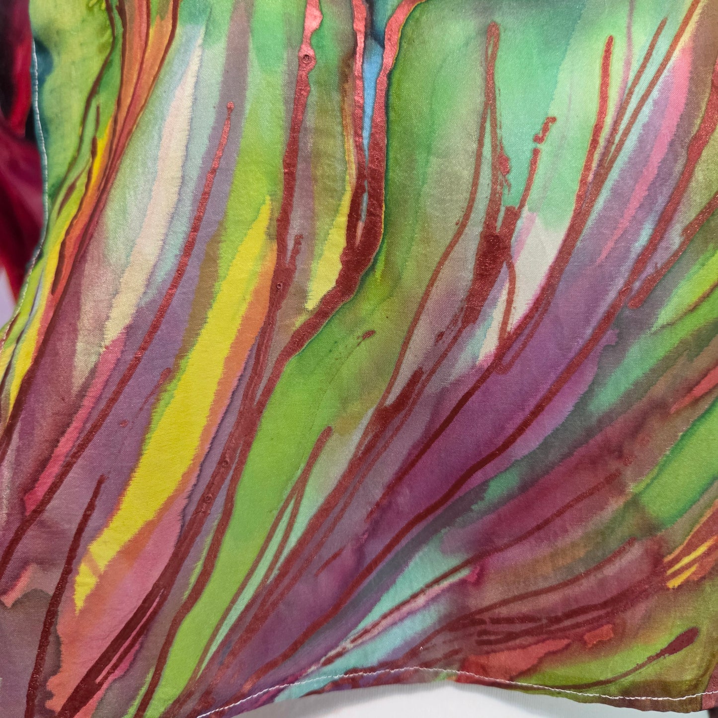 The Quiet Divide | Hand-Painted 100% Silk Scarf
