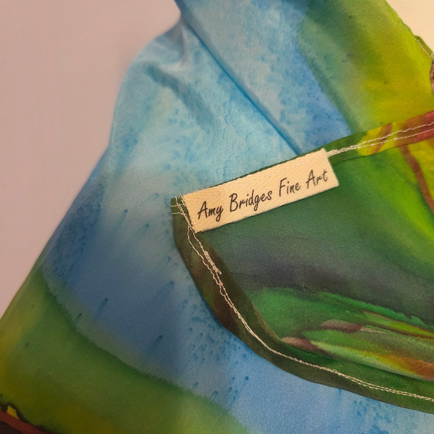The Quiet Divide | Hand-Painted 100% Silk Scarf