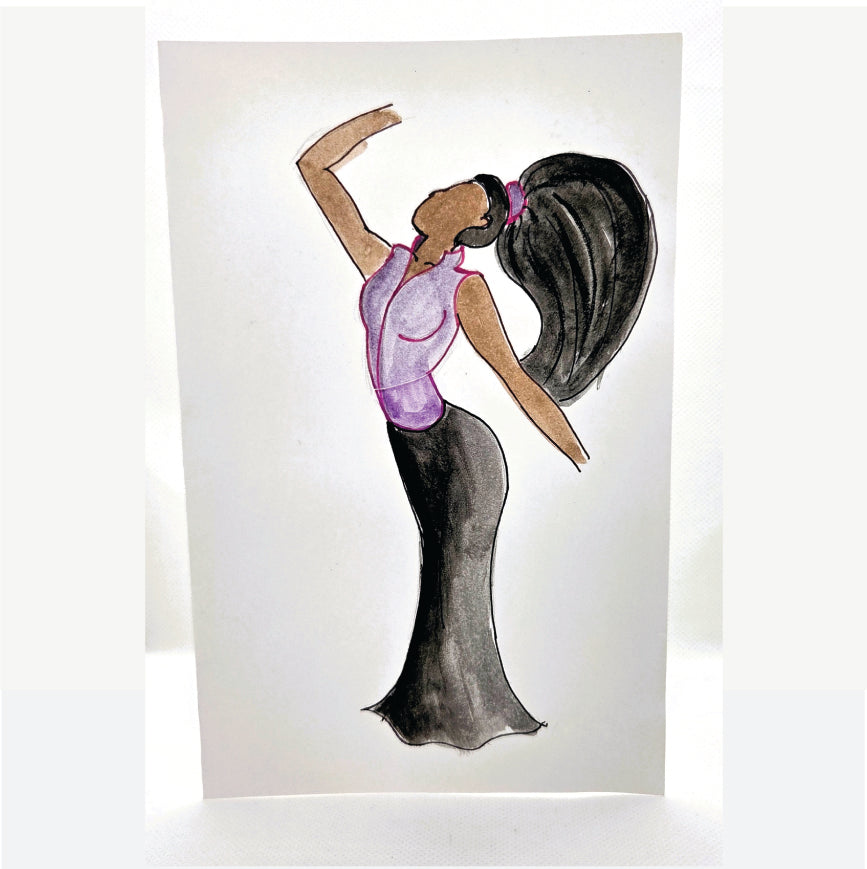 Silk Pocket Square Greeting Card – Hand-Painted Wearable Art Gift
