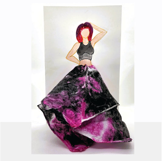 Silk Pocket Square Greeting Card – Hand-Painted Wearable Art Gift