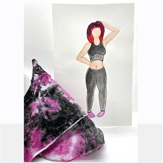 Silk Pocket Square Greeting Card – Hand-Painted Wearable Art Gift