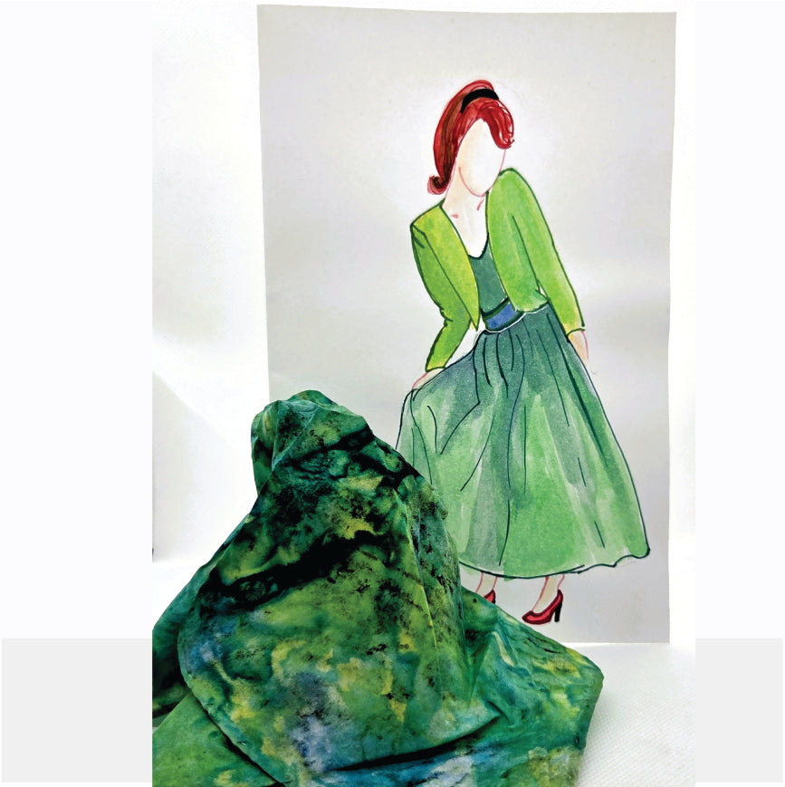 Silk Pocket Square Greeting Card – Hand-Painted Wearable Art Gift