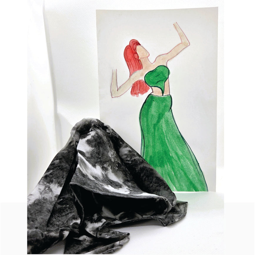 Silk Pocket Square Greeting Card – Hand-Painted Wearable Art Gift