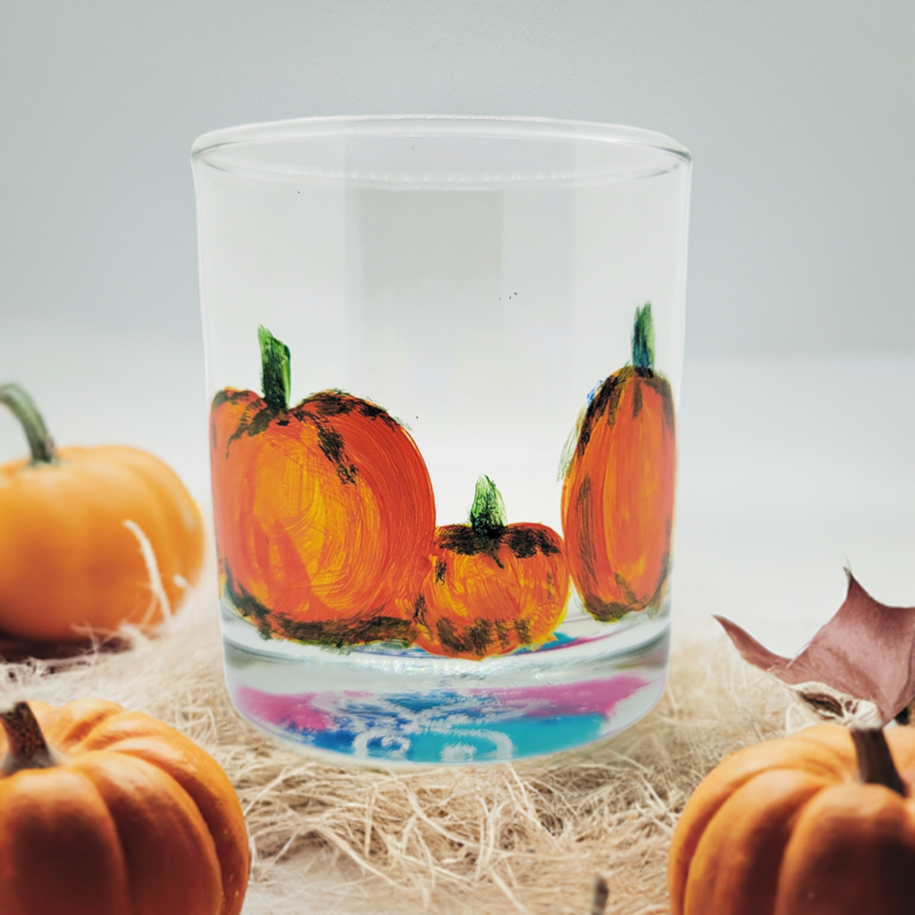 Pumpkins Fall Lowball Glass 11oz